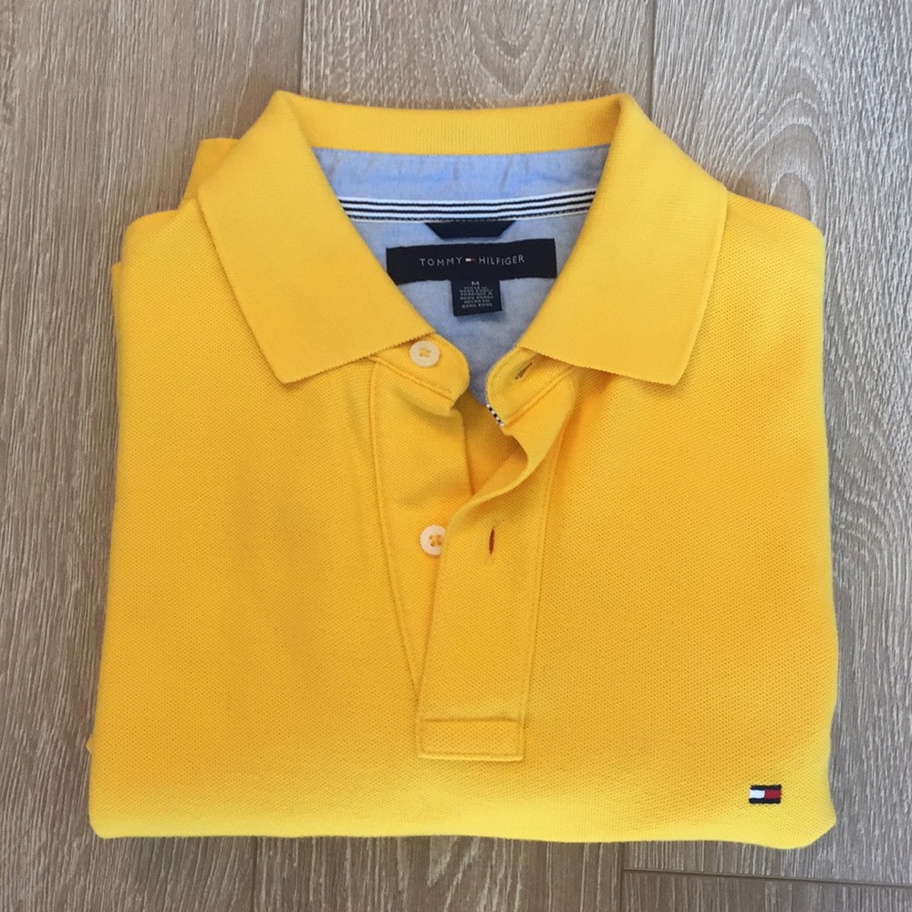 Medium size yellow Tommy Hilfiger Polo.